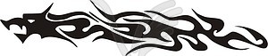 Drache Flammentattoo - Vector-Illustration