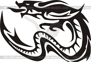 Dragon flame tattoo - vector clipart