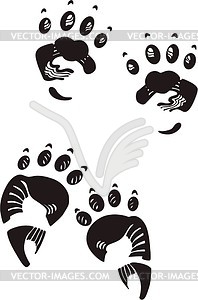 Badger tracks - vector clipart