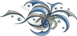 Sea ornamental pattern - vector clipart