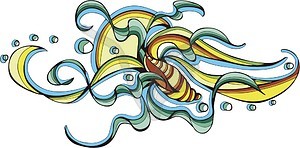 Sea ornamental pattern - vector clip art