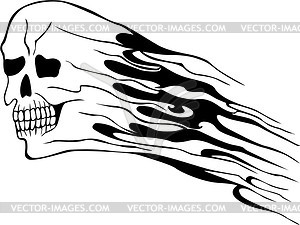 Skull flame tattoo - vector image