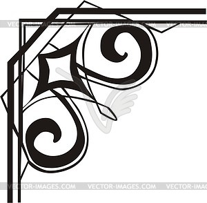 Ornamental corner - vector clip art