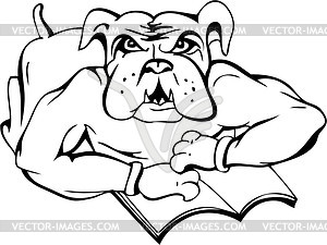 Ludicrous bulldog cartoon - vector EPS clipart