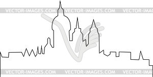 Amsterdam skyline - vector clipart