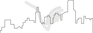 Небесная линия горизонта Чикаго - изображение векторного клипарта