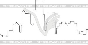 Detroit skyline - vector clipart