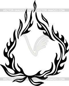 Tribal Fire Flame Tattoo Design Vector Art Illustration Stock Vector Image   Art  Alamy