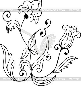 Flower decoration - vector image