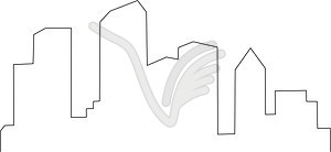 Miami skyline - vector clipart