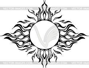 Solar flame - vector image