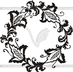 Floral ornamental wreath - vector clipart