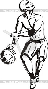 Баскетболист - изображение векторного клипарта