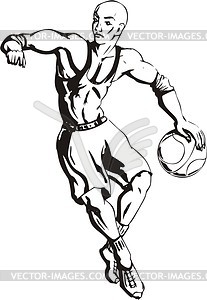 Basketball-player - royalty-free vector clipart