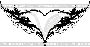 Flame tattoo - vector image