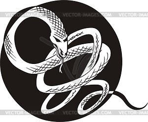 Round snake knot tattoo - vector EPS clipart