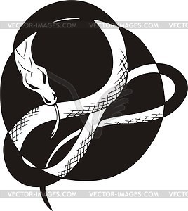 Round snake knot tattoo - vinyl EPS vector clipart