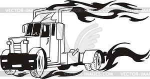 Truck flame - vector clipart