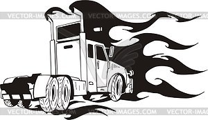 Truck flame - vector clip art