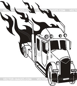 Truck flame - vector clip art