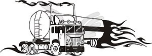 Truck flame - vector image