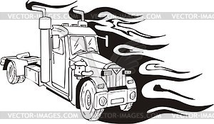 Truck flame - vector image