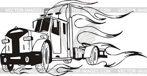 Truck flame - vector clip art