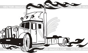 Truck flame - vinyl EPS vector clipart