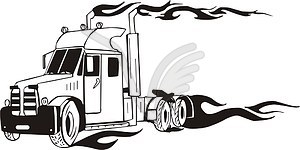 Truck flame - vector image