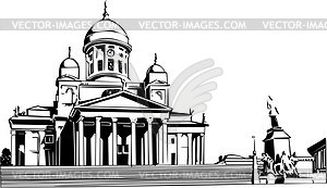 Helsinki sights - vector clipart