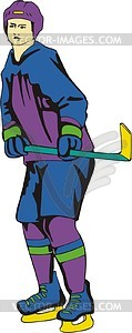 Ice hockey player - vector image