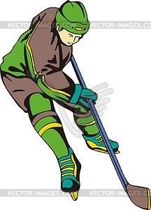 Ice hockey player - vector image