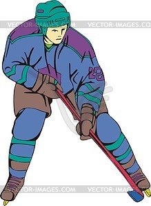 Ice hockey player - vector clip art