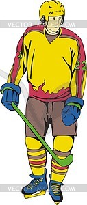 Ice hockey player - vector clipart / vector image