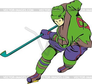 Ice hockey player - vector clip art