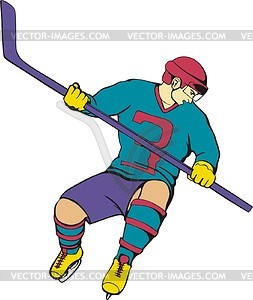 Ice hockey player - vector image