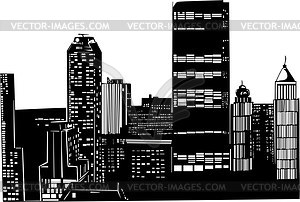 Pittsburgh skyline - vector clipart