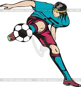 Soccer player - vector image