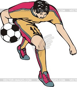 Soccer player - vector clipart