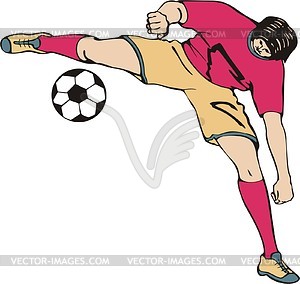 Soccer player - vector image