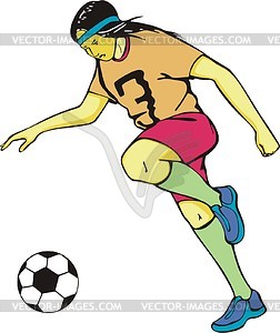 Soccer player - vector image