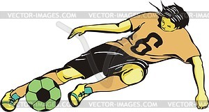 Soccer player - color vector clipart