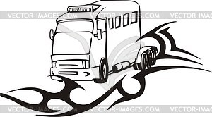 Truck flame - vector EPS clipart