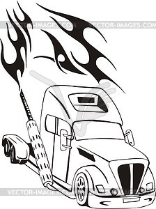 Truck flame - vector image