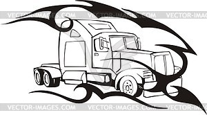 Truck flame - vector image