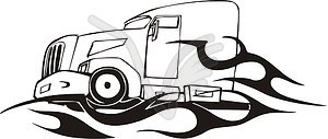 Truck flame - vector clipart