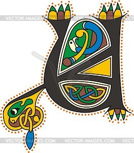 Celtic initial letters UA - vector image