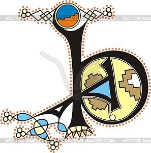 Celtic initials HA - vector clipart