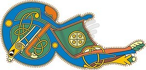 Celtic initial E - vector clip art