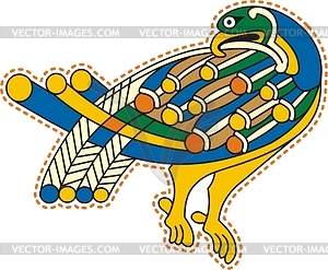 Celtic peacock clipart - vector image